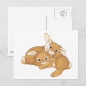Huggy Bunnies Briefkaart (Voorkant / Achterkant)