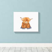 Huggy Harry - Onderdeel van mijn Fluffy Friends-se Canvas Afdruk (Insitu (Houten vloer))