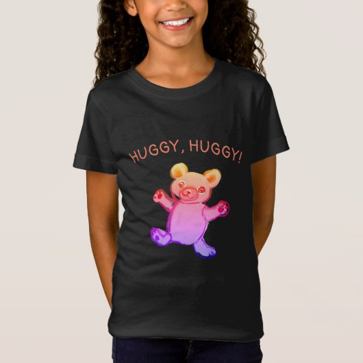 Huggy, huggy, teddybeer t-shirt (Voorkant)