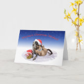 Huggy Kerstmis Kaart (Gele Bloem)