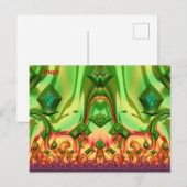 HUGH ~ 3D Ontwerppatroon ~ Kerstkleuren~ Briefkaart (Voorkant / Achterkant)