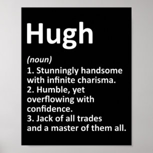 Hugh Definition Personal Name Funny Birthday G Poster