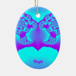 HUGH ~ EASTER EGG ~ Multicolored Fractal ~ Keramisch Ornament