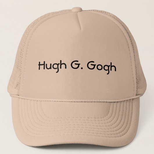 Hugh G. Gogh (Huge Ego) Trucker Pet (Voorkant)