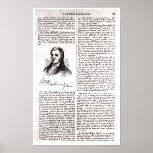 Hugh Henry Brackenridge Poster (Voorkant)