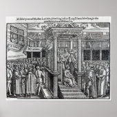 Hugh Latimer Preaching voor King Edward VI Poster (Voorkant)