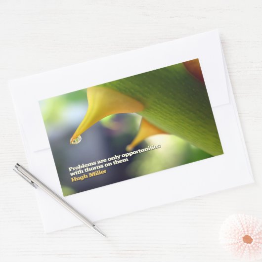 Hugh Miller Inspirerend citaat "Kansen" Rechthoekige Sticker (Envelop)