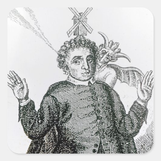 Hugh Peter fiery legerprediker Vierkante Sticker (Voorkant)