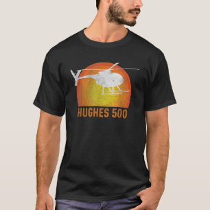 Hughes 500 Helikopter Pilot Silhouette Sun T-shirt