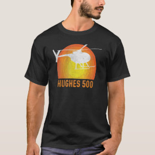 Hughes 500 Helikopter Pilot Silhouette Sun T-shirt