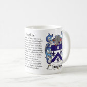 Hughes Family Coat of Arms Mok (Voorkant rechts)