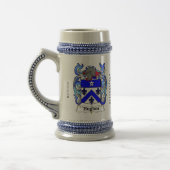 Hughes Family Crest Ceramic Stein Bierpul (Links)