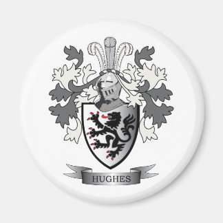 Hughes Family Crest Coat of Arms Magneet
