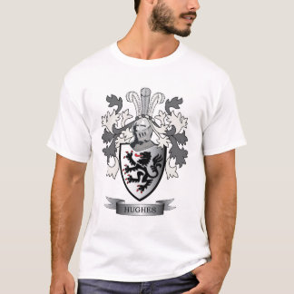 Hughes Family Crest Coat of Arms T-shirt