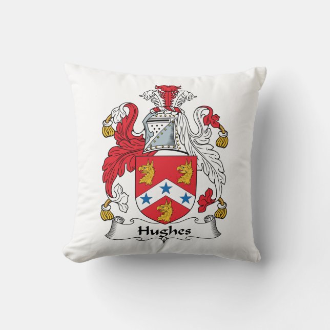 Hughes Family Crest Kussen (Voorkant)