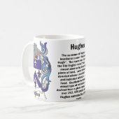 Hughes Family Crest op een mok (Voorkant links)