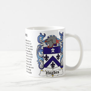 Hughes Family Crest op een mok