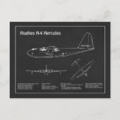 Hughes H-4 Hercules Spruce Goose - Vliegtuigplanne Briefkaart (Voorkant)