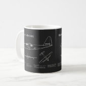 Hughes H-4 Hercules Spruce Goose - Vliegtuigplanne Koffiemok (Voorkant links)
