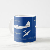 Hughes H-4 Hercules Spruce Goose - Vliegtuigplanne Koffiemok (Voorkant links)