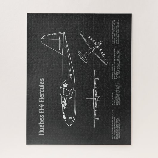 Hughes H-4 Hercules Spruce Goose - Vliegtuigplanne Legpuzzel (Verticaal)
