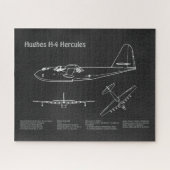 Hughes H-4 Hercules Spruce Goose - Vliegtuigplanne Legpuzzel (Horizontaal)
