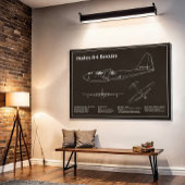 Hughes H-4 Hercules Spruce Goose - Vliegtuigplanne Poster