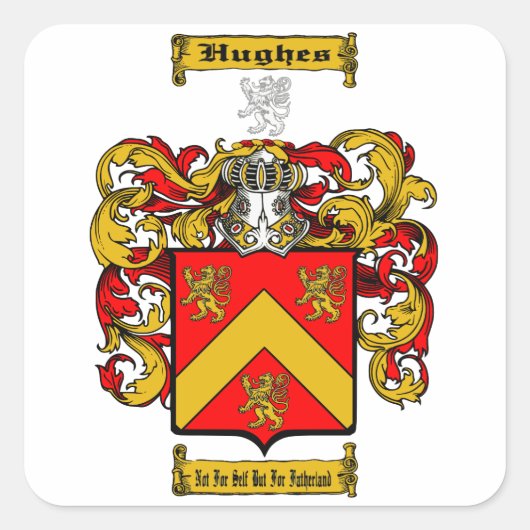 Hughes (Iers) Vierkante Sticker (Voorkant)