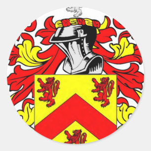 Hughes (Iers) Wapen Ronde Sticker