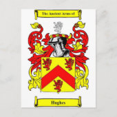 Hughes (Iers) wapenschild Briefkaart (Voorkant)