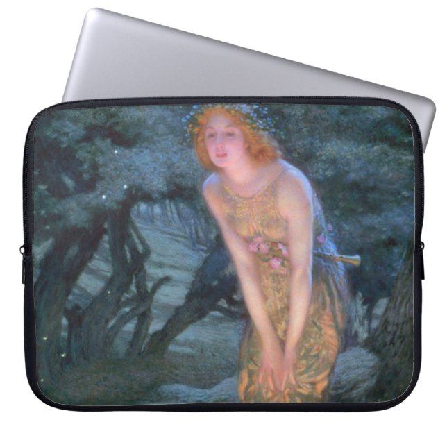 Hughes' Midzomer's Eve Fairies Laptop Sleeve (Voorkant)