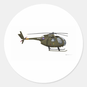 Hughes OH-6 Cayuse Cav Ronde Sticker