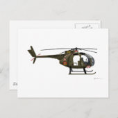 Hughes OH-6 Cayuse Miss Clawd Briefkaart (Voorkant / Achterkant)