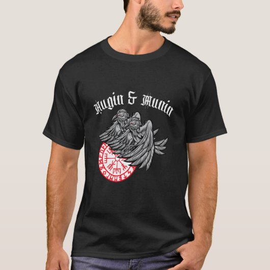 Hugin Munin Berserker Vikings Odin Ragnar T-shirt (Voorkant)