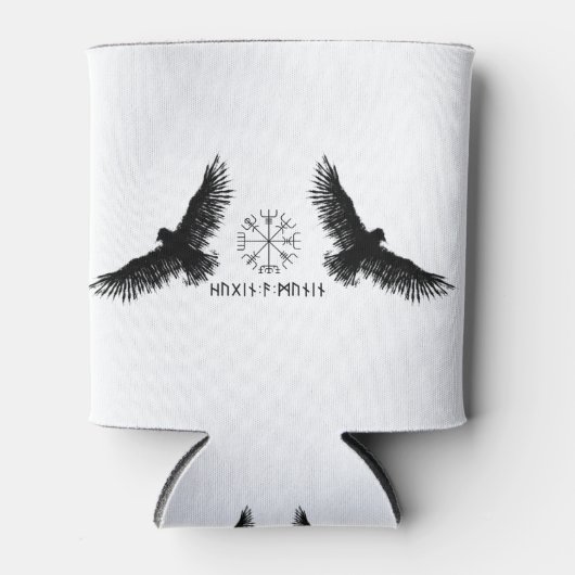 Hugin & Munin | Vegvisir | Odins Raben | schwarz Blikjeskoeler (Voorkant)