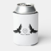 Hugin & Munin | Vegvisir | Odins Raben | schwarz Blikjeskoeler (Blikje Achterkant)