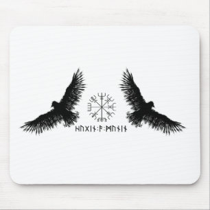 Hugin & Munin   Vegvisir   Odins Raben   schwarz Muismat