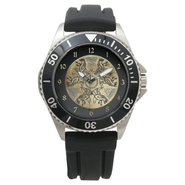 Huginn en Muninn Horloge (Voorkant)