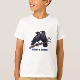 Huginn en Muninn Kinder T-Shirt, Odin's Ravens T-s T-shirt