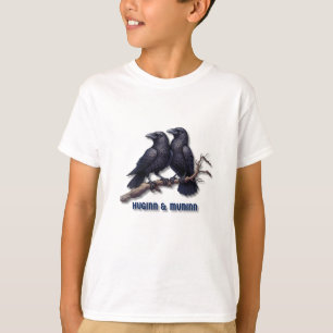Huginn en Muninn Kinder T-Shirt, Odin's Ravens T-s T-shirt