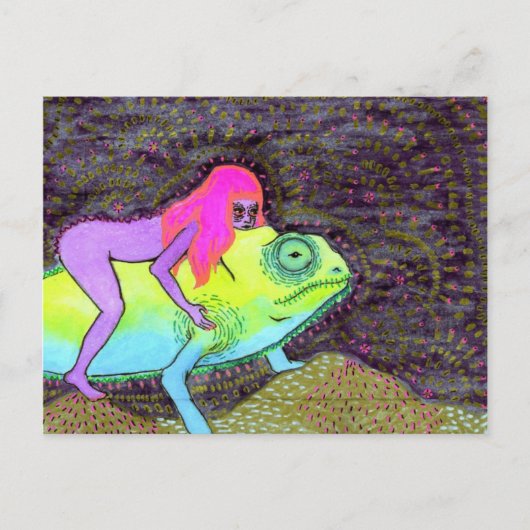 Hugmeleon Briefkaart (Voorkant)