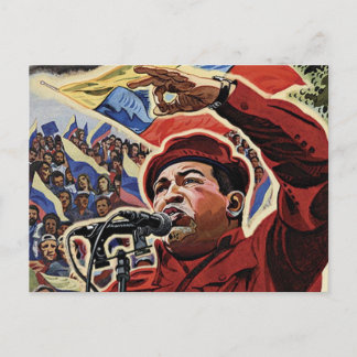 Hugo Chavez - Cartoon Revolutie Briefkaart