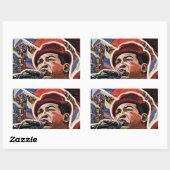 Hugo Chavez - Cartoon Revolutie Rechthoekige Sticker (Vel)