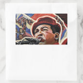 Hugo Chavez - Cartoon Revolutie Rechthoekige Sticker (Tas)