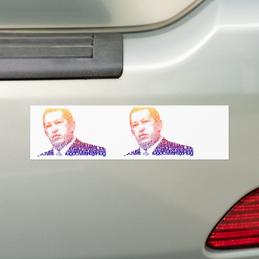Hugo Chavez - Hugo in Wordstijl Bumpersticker (Op auto)