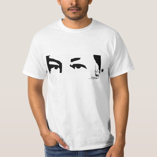 Hugo Chávez: Ojos y firma T-shirt (Voorkant)