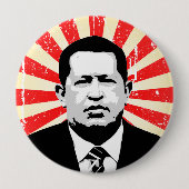 Hugo Chavez Ronde Button 4,0 Cm (Voorkant)