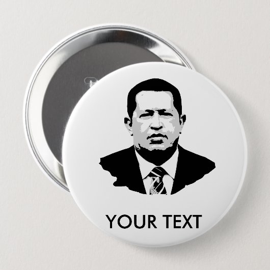 Hugo Chavez Ronde Button 4,0 Cm (Voorkant /achterkant)