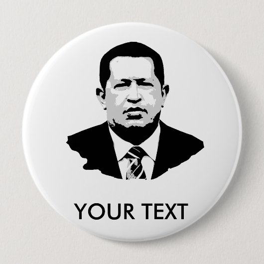Hugo Chavez Ronde Button 4,0 Cm (Voorkant)