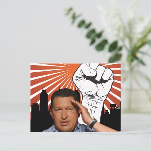 Hugo Chavez-stijl Briefkaart (Staand voorkant)